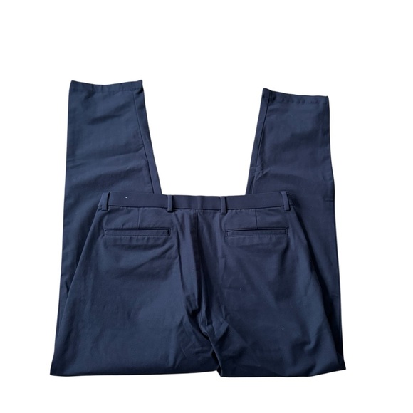 Lauren Ralph Lauren Dress Pants Men 34x32 Navy Blue Flat Front Stretch Chino - Picture 2 of 6